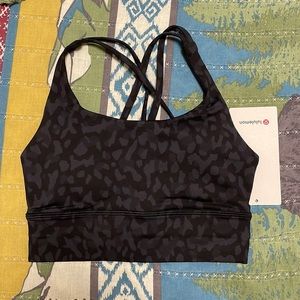 BNWT lululemon energy bra long line animal print